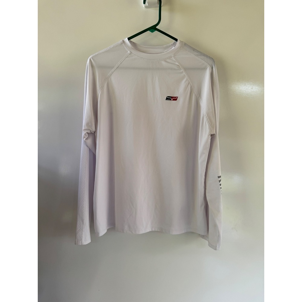Kimes Ranch Performance Mens White Mesh Long Sleeve Sun Shirt Large